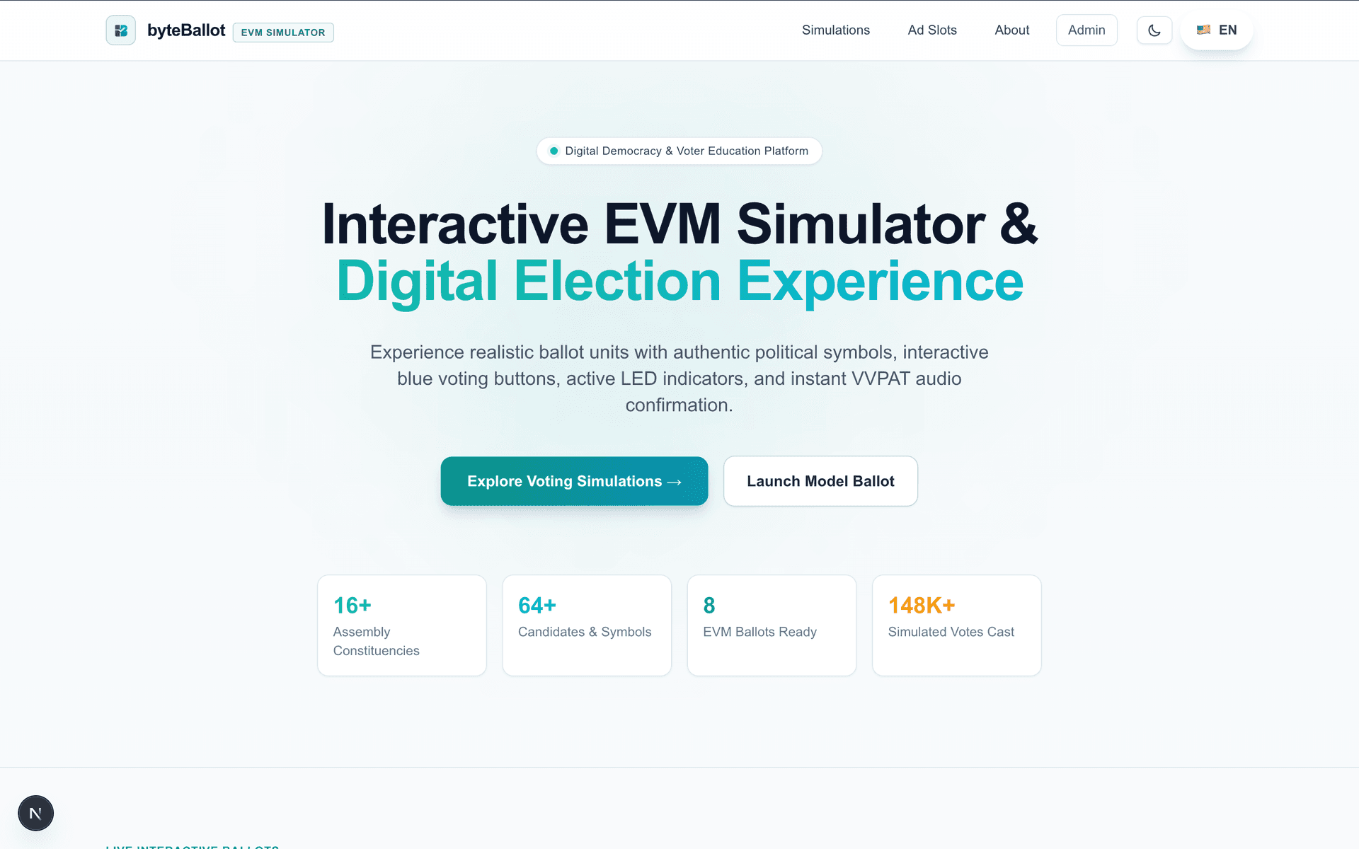 byteBallot interface preview