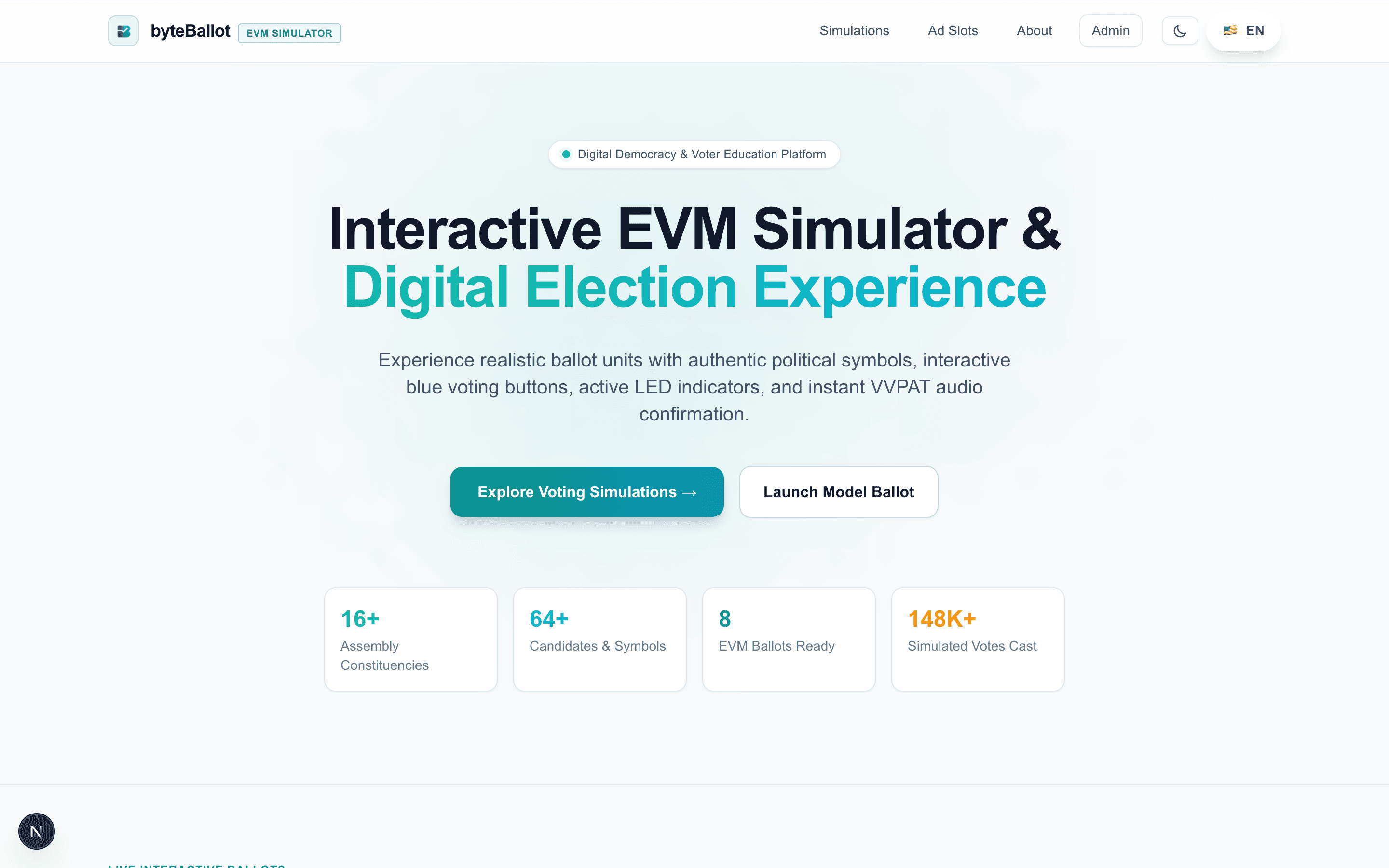 byteBallot interface preview