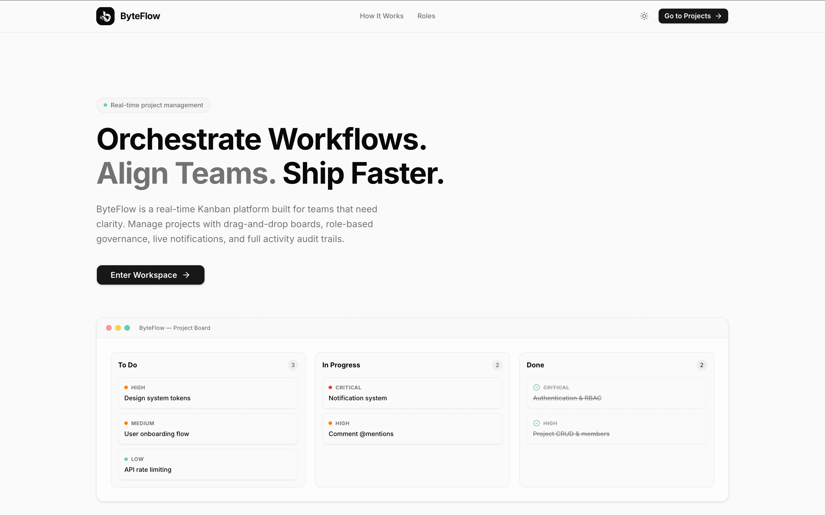 byteFlow interface preview